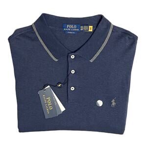Polo Ralph Lauren Polo Shirt Men's XXL Classic Fit Long Sleeve Spring Navy NEW